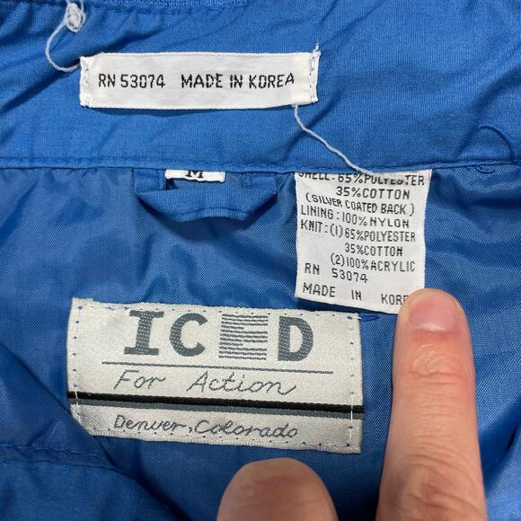 Vintage 90s Lake Tahoe Pull Over Jacket size M Blue ICED - Picture 6 of 8